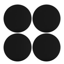 4pcs 50mm Black Aluminum Alloy Car Wheel Center Hub Cap Emblem Decal Sticker