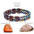 thumbnail image 4 of Fiudx Pulsera Natural, Natural Magnificence, Hematita y Obsidiana, Dire Corazon con Cierre Elástico, Joya Comoda para Mujer, Accesorio para Unlooked Casual, Ideal para Regal En Cumpleaños San Valentí, 4 of 7