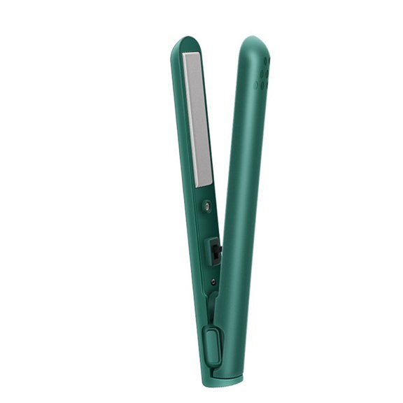 ELAYARD Portable Green USB Hair Curling Iron and Straightener for Home and Travel Styling