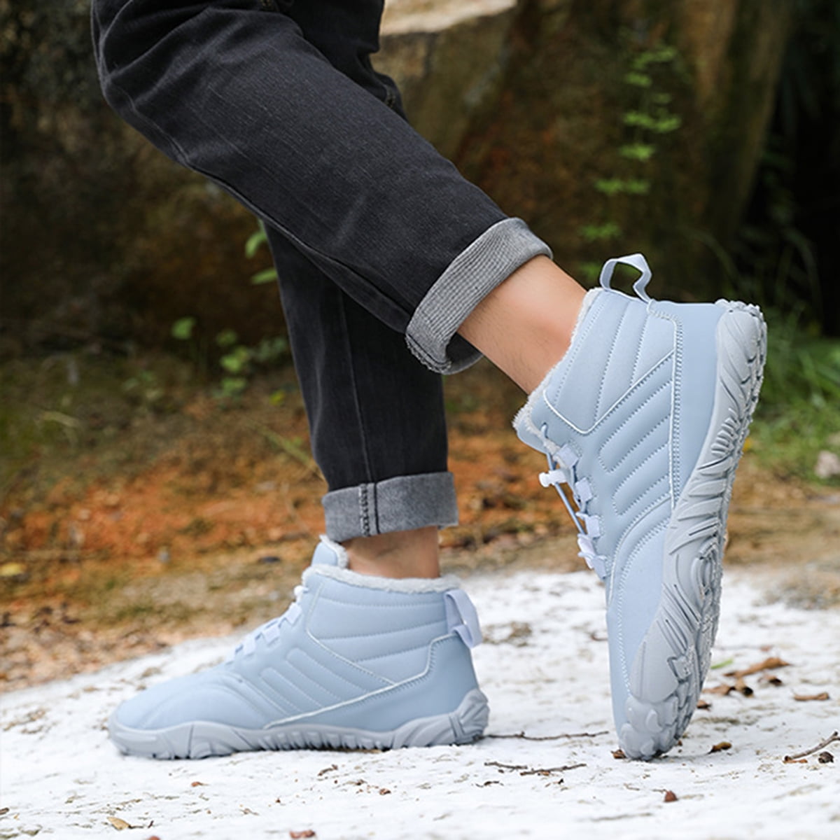 AUXDIQ Hiking Shoes for Men Women Winter Mountain Trekking Boots Outdoor Snow Booties