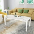 Recaceik Coffee Tables for Living Room 3 Piece Set,Living Room White Rectangular Coffee Table