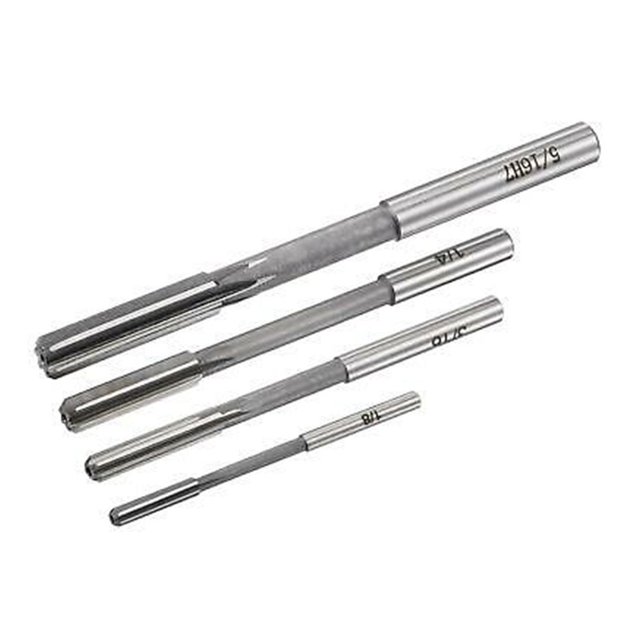4 Pieces Of 1/8\" 3/16\" 1/4\" 5/16\" Chuck Reamer H7 Hss 6 Straight Blade