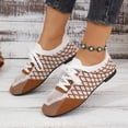 thumbnail image 5 of oqasdz Womens Casual Shoes Bow Tie Design Flat Bottom Shiny Dressy Shoes for Elegant Square Toe Party Evening Trendy Daily Wear Summer Outdoor, 5 of 7
