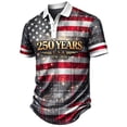 thumbnail image 3 of Conairie Mens 4th of July Polo Shirts Short Sleeve Button Stand Collar Patriotic Golf Shirt American Falg Print Holiday Commemorative Tops Red XL, 3 of 3