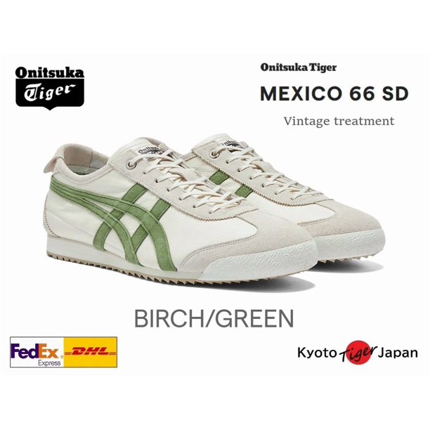 Onitsuka Tiger MEXICO 66 SD (BIRCH/GREEN) 1183C015.201 Vintage Processing New