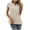 Beige, variant on Puntoco Short Sleeve Women Tops ,Womens Dressy Chiffon Blouses Summer Puff Petal Short Sleeve Shirts V Neck Casual Work Tops Purple S(S)