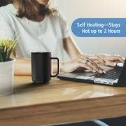 Mainstays Warming Coffee Mug, 12 oz Stainless Steel Coffee Mug with Mug Warmer Coaster and Lid