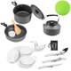 thumbnail image 3 of Eigraketly Paquete de 14 ollas para acampar al aire libre, utensilios de cocina portátiles, antiadherentes, mochileros, lavables, con Kits de desorden para acampar Negro, 3 of 6