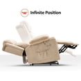 thumbnail image 5 of MCombo Small Triple Motor Power Lift Recliner Chair for Petite Elderly, Adjustable Headrest, Infinite Position, Fabric(Beige), 5 of 9