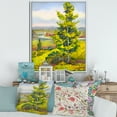 thumbnail image 2 of Colorful Young Orange Betulas Along Bank Of Calm Bay 24 in x 32 in Framed Painting Canvas Art Print, by Designart, 2 of 5