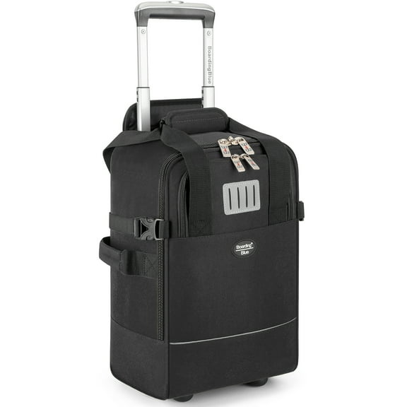 17x10x9 Inches United Airlines Rolling Personal Item Under Seat Travel Bag Suitable For Major Airlines, Rolling Travel Bag Design  (Black)