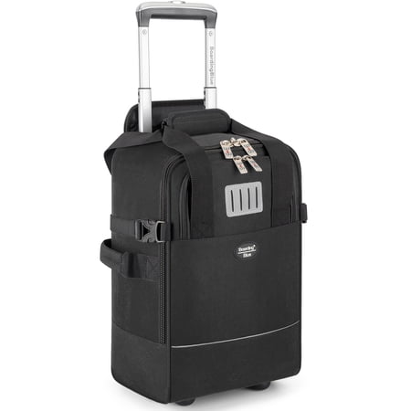 17x10x9 Inches United Airlines Rolling Personal Item Under Seat Travel Bag Suitable For Major Airlines, Rolling Travel Bag Design (Black)