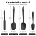 thumbnail image 2 of Juego de espátula de silicona resistente al calor de 600 grados Fahrenheit negro, 2 of 8
