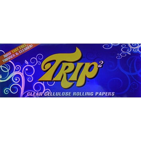 TRIP2 Clear Cellulose Cigarette Rolling Papers - Three