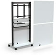 thumbnail image 3 of MooreCo 70" Modern Laminate Wood & Metal Media Space Flat Panel Cart in White, 3 of 3
