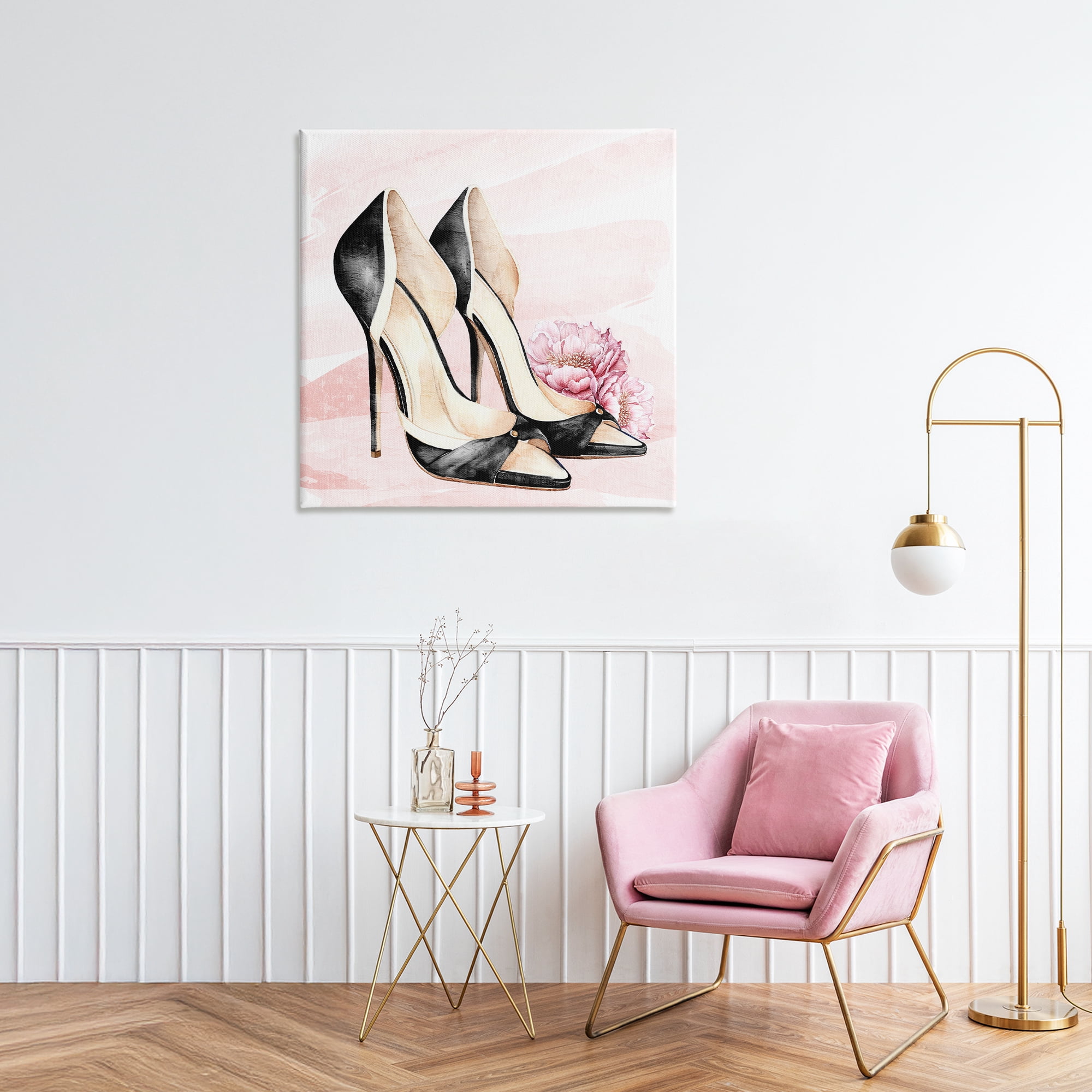 Stupell Industries Blush Glam Time Shoes Canvas Wall Art, design by Kim Allen
