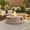 Brown, variant on 38.19" Round Propane Fire Pit Table – 50,000 BTU Steel Burner, Vertical Stripe Design, Adjustable Flame, Lava Rocks, Rain Cover for Patio, Backyard, Beige