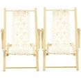 thumbnail image 1 of Durable Miniature Wooden Beach Chairs for Decor Beige Color 2 Pieces 1/12 Scale, 1 of 9
