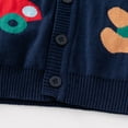 thumbnail image 6 of CYRBOKO Sweaters for Toddler Girls, Long Sleeve Cotton Loose Knit Winter Cardigans Navy Size 3-4 T, 6 of 8