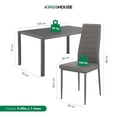 thumbnail image 4 of Juego De Comedor 4 Sillas y Mesa De Vidrio Templado Lexus gris 5, 4 of 6