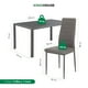 thumbnail image 4 of Juego De Comedor 4 Sillas y Mesa De Vidrio Templado Lexus gris 5, 4 of 6