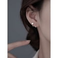 thumbnail image 4 of Pendientes de botón de primavera para mujer, modernos y sencillos pendientes de botón con forma de hueso para la oreja de verano, pequeños pendientes, 4 of 5