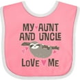 thumbnail image 3 of Inktastic My Aunt and Uncle Love Me Sloth Girls Baby Bib, 3 of 4