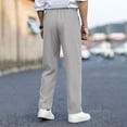 thumbnail image 6 of RYDCOT Men's Classic-Fit Expandable-Waist Pleated Dress Pant Straight-Leg Golf Pants Gray, 6 of 9