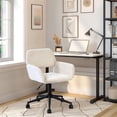 thumbnail image 4 of Homy Casa Adjustable Office Chair, Upholstery Desk Task Chair with Chrome Base, Swivel Task Chair with Wheels, 4 of 9
