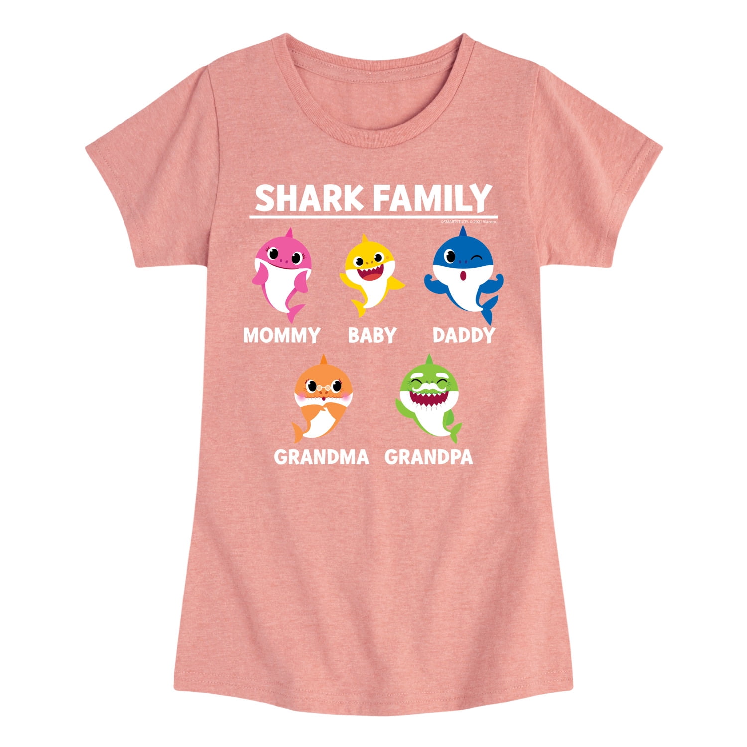baby-shark-types-of-sharks-toddler-and-youth-girls-short-sleeve