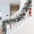 thumbnail image 5 of sruoe Christmas Garland, Artificial Garland Greenery, Faux Greenery Garland, Fake Flowers Garland Vine, Indoor Mantle, Hanging Maple Leaf Garland for Home, Holiday, Wedding Party Decoration Rattan, 5 of 6