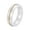 White, variant on Unisex Ceramic Personality Simple Hip Hop Domed Style 6mm Stainless Steel Gold Twist Chain Inlay Ring Couple Wedding Band Black Size 10