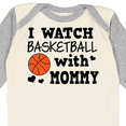 thumbnail image 4 of Inktastic I Watch Basketball with Mommy Boys Long Sleeve Baby Bodysuit, 4 of 5
