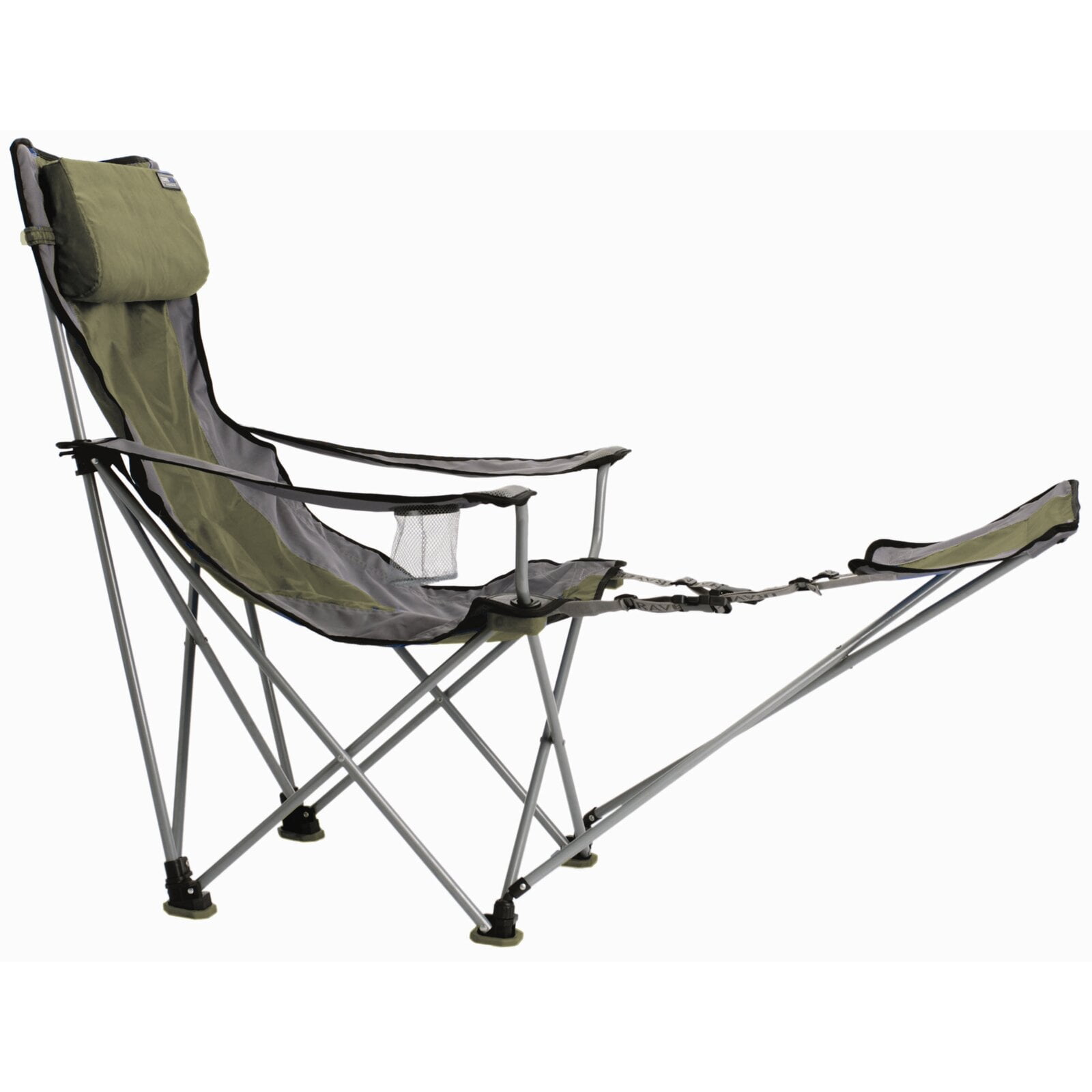 Superb Folding Camping Chair with Cup Holder Steel Frame & Woven Polyester Seat. 