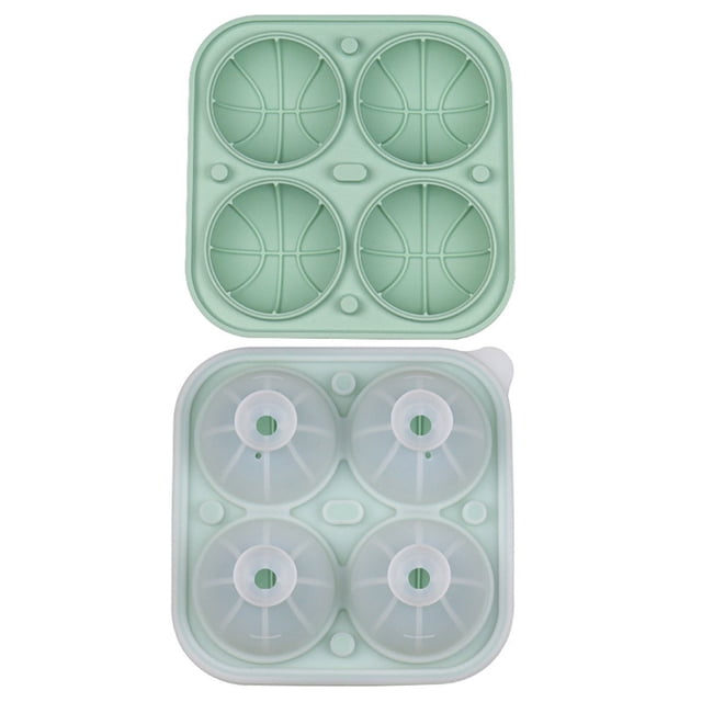 Xihbxyly Bandeja para Cubitos de Hielo, Molde de 4 Agujeros, Fácil Desmoldar, Diseño Compacto, Apto para Uso Alimentario, Ideal para Cocina, 18 X 11,9 X 5,5 Cm