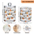 thumbnail image 5 of Yayeee 2 Pack Qtip Holder Bathroom Cotton Swab Canister with Lid Clear Dispenser Set, Orange Snow Houses, 5 of 6