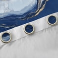 thumbnail image 4 of Manfei Marble Texrure Print Curtains Pack of 2 (42x84 Each),Fulid Striped Artistic Curtains Blackout,Blue Gold Bedroom Curtains For Girls Boys,Super Cozy Room Decor, 4 of 6