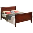 thumbnail image 2 of Passion Furniture Louis Philippe Cherry Queen Sleigh Bed with High Footboard, 2 of 3