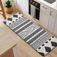 thumbnail image 5 of White Geometric Diamond Chevron Pattern Kitchen Rug Mat,Kitchen Runner Rugs Non Skid Washable,Decorative Kitchen Floor Mats for Kitchen,Sink,Laundry,17"x47.2", 5 of 7