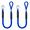 Blue (4ft) * 2, variant on CATPAN 2 Pack Boat Dock Lines, 4 Feet Elastic Mooring Ropes with Stainless Steel Clip and Loop End, Braided Docking Lines for Boats, Pontoons, Kayaks, Cleats, Posts and Marinas
