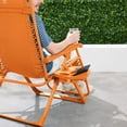 thumbnail image 5 of Best Choice Products Monochromatic Zero Gravity Chair, Folding Patio Recliner w/Side Tray, Headrest - Tangerine, 5 of 8