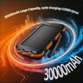 thumbnail image 4 of SOLPOWBEN 30000mAh Solar Power Bank Compatible for Iphone 17 Cell Phone 12W Portable Charger Power Bank for Outdoor Camping Hiking (Orange), 4 of 10