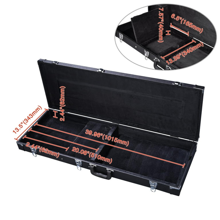 Yescom Universal Rectangular Electric Guitar Hard Case