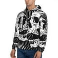 thumbnail image 3 of Kdxio Psychedelic Skull Illusion Art Print Mens Casual Hooded Collar Drawstring Hoodies Pullover Sweatshirts Casual Long Sleeve Shirts-Large, 3 of 7
