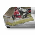 thumbnail image 3 of Teen Room Soft Flannel Fleece Blanket, Racing Motorcycle Athlete in Speed Turning on the Road Activity Colorful Picture, Cozy Plush for Indoor and Outdoor Use, 60" x 80", Multicolor, by Ambesonne, 3 of 6