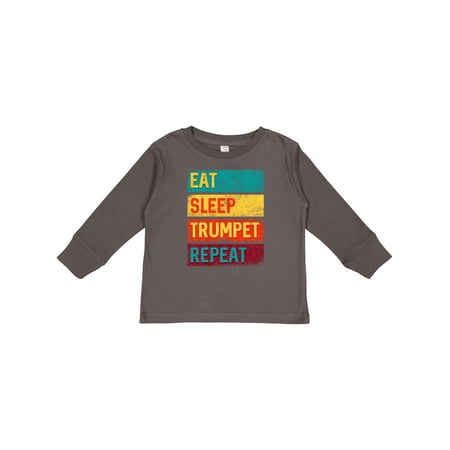 

Inktastic Trumpet Player Eat Sleep Trumpet Repeat Boys or Girls Long Sleeve Toddler T-Shirt