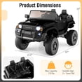 thumbnail image 3 of Costway 24V 2 Seater Ride on Car for Kids Licensed Toyota LC250 Ride on Truck with Remote, 3 of 10