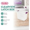 thumbnail image 2 of 6 Qt Latch Storage Box Stackable Bin with Latching Lid, Plastic Container to Organize Shoes in Closet, Clear (24 Pack), 2 of 17
