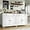White, variant on Buffet Cabinet with Storage, 55" Sideboard Buffet Cabinet with 2 Drawers and 4 Doors, Modern Farmhouse Coffee Bar Cabinets, Wood Buffet Table for Kitchen, Dining Room, White