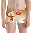 thumbnail image 5 of Yiaed Christmas Snowman Gift Print Boys' Boxer Briefs Cotton Casual Stretch Comfort Boys Boxers - Kids Boxer Briefs Underwear for Boys (6-18)-Small, 5 of 5